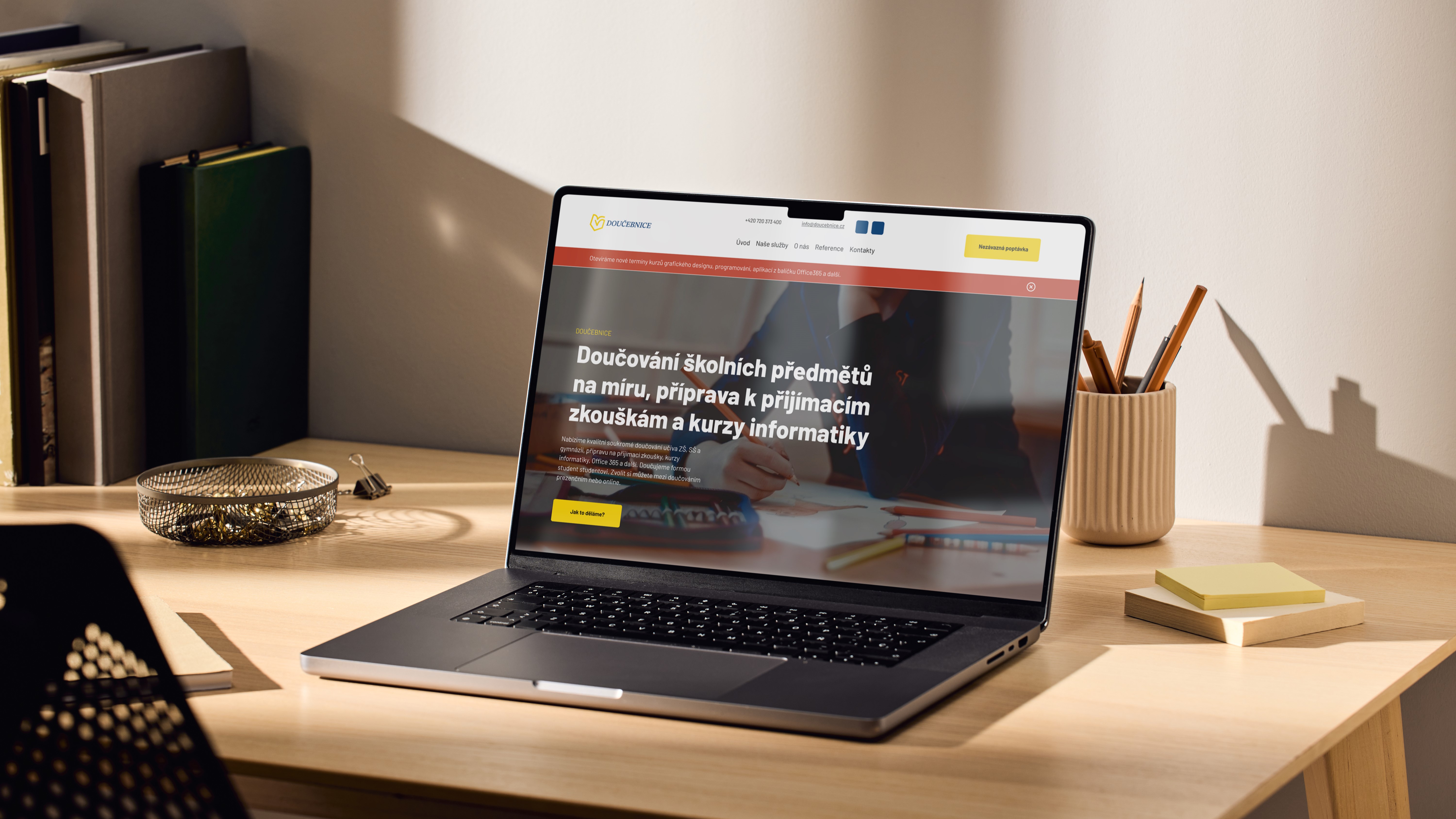 Ukázka webové stránky Doučebnice