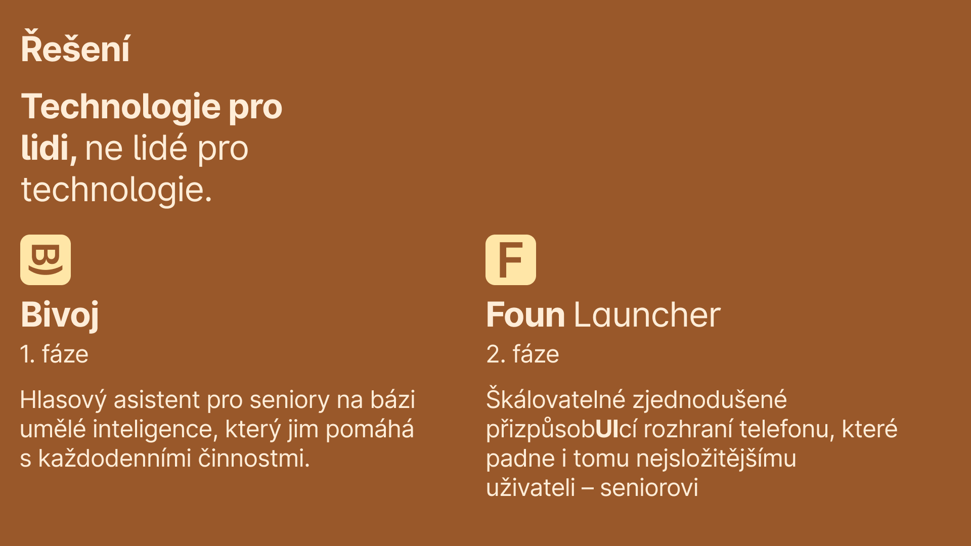 Fáze projektu Foun
