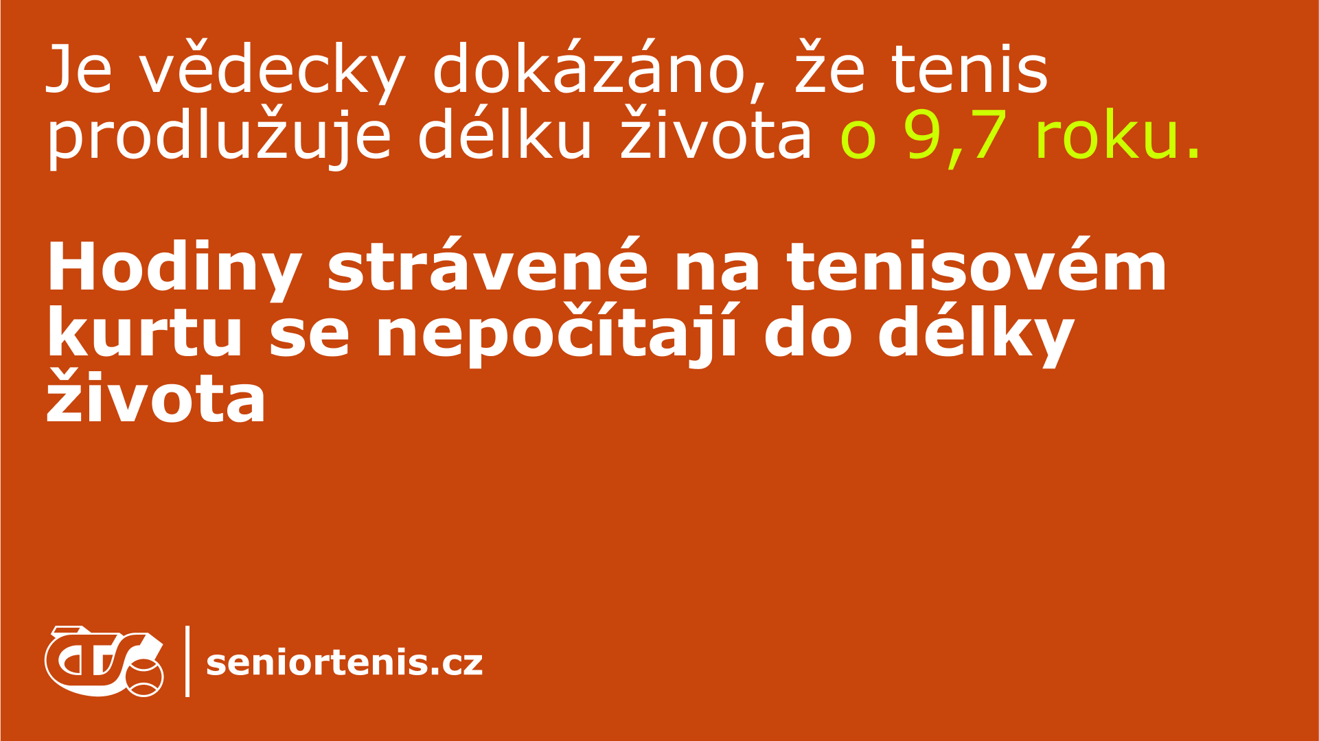 Uvodní grafika se statistikou Seniortenis